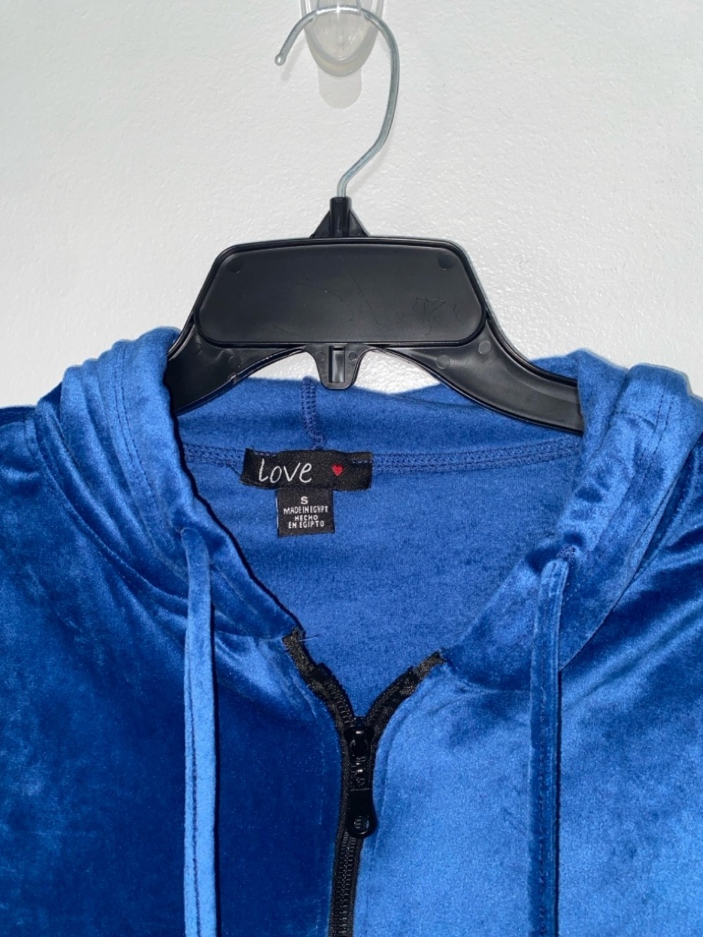 Love Royal Blue Velour Zip Front Track Suit Set - Picture 2 of 4